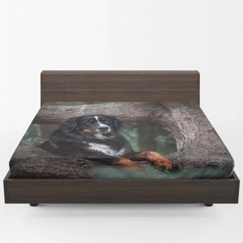 Bernese Mountain Dog Majestic Aura Fitted Sheet