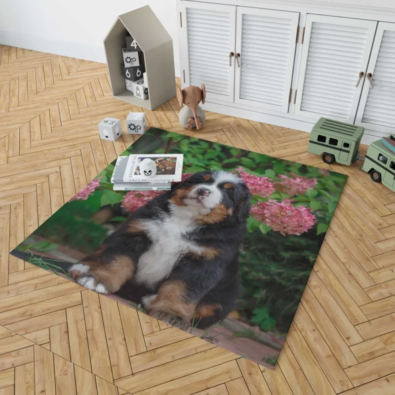 Bernese Mountain Dog Puppy Wholesome Charm Rug 1