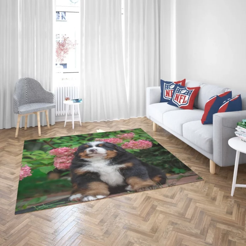 Bernese Mountain Dog Puppy Wholesome Charm Rug 2