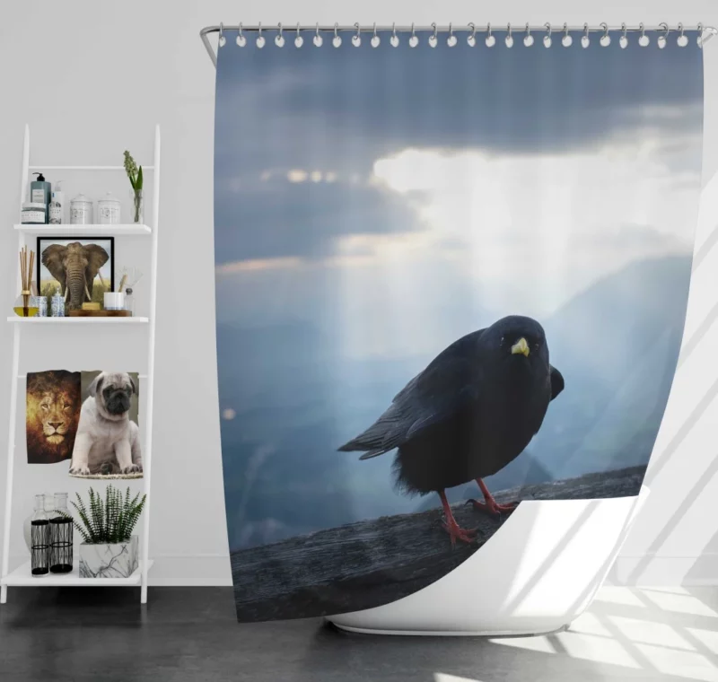 Bird Sunbeam Grace Nature Radiance Shower Curtain