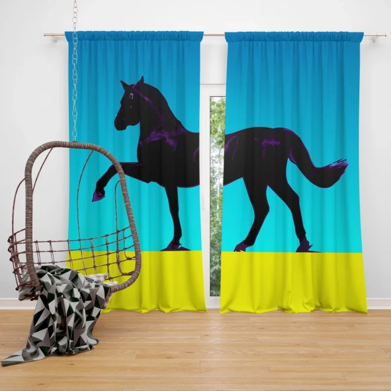 Black Horse Majestic Presence Curtain