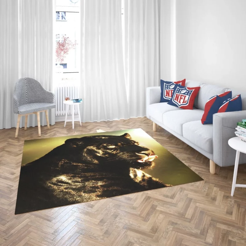 Black Panther Wild Animal Rug 2