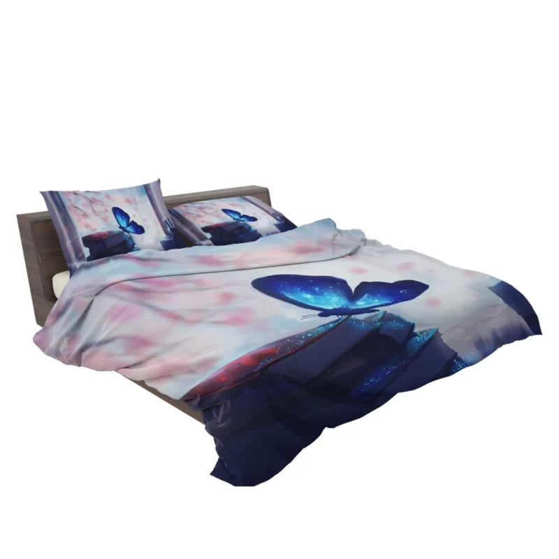 Blue Butterfly A Fantasy Tale Unfolded Bedding Set 2