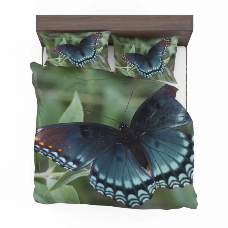 Blue Butterfly in Radiant Bloom Bedding Set 1