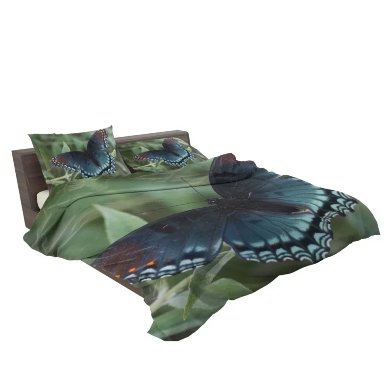 Blue Butterfly in Radiant Bloom Bedding Set 2