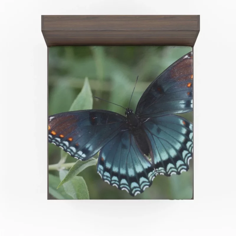 Blue Butterfly in Radiant Bloom Fitted Sheet 1