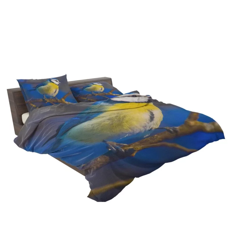 Blue Tit Canvas Print Avian Art Bedding Set 2