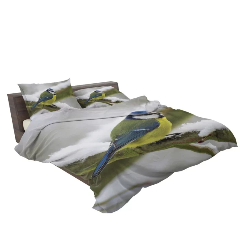 Blue Tit Snowy Perch Artful Bird Bedding Set 2