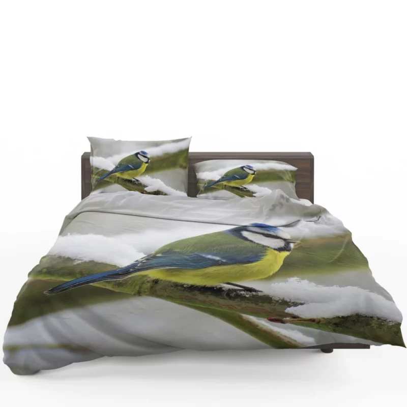 Blue Tit Snowy Perch Artful Bird Bedding Set