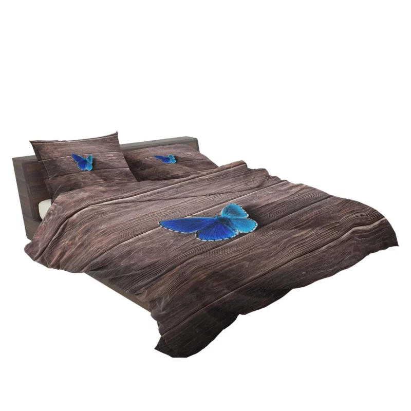 Blue Wonderland Butterfly in Wooden Serenity Bedding Set 2