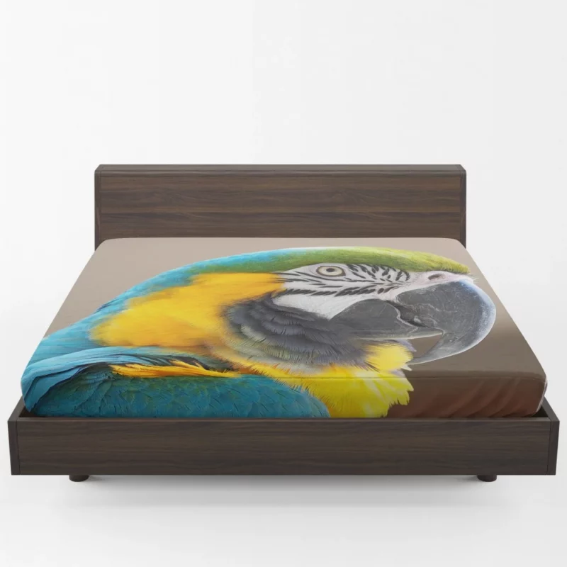 Blue-and-yellow Macaw Close-Up Elegance Fitted Sheet