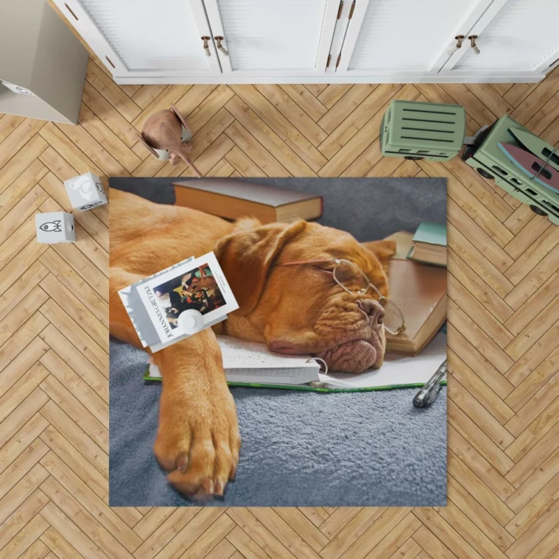 Bookworm Bordeaux Dogue de Bordeaux Rug