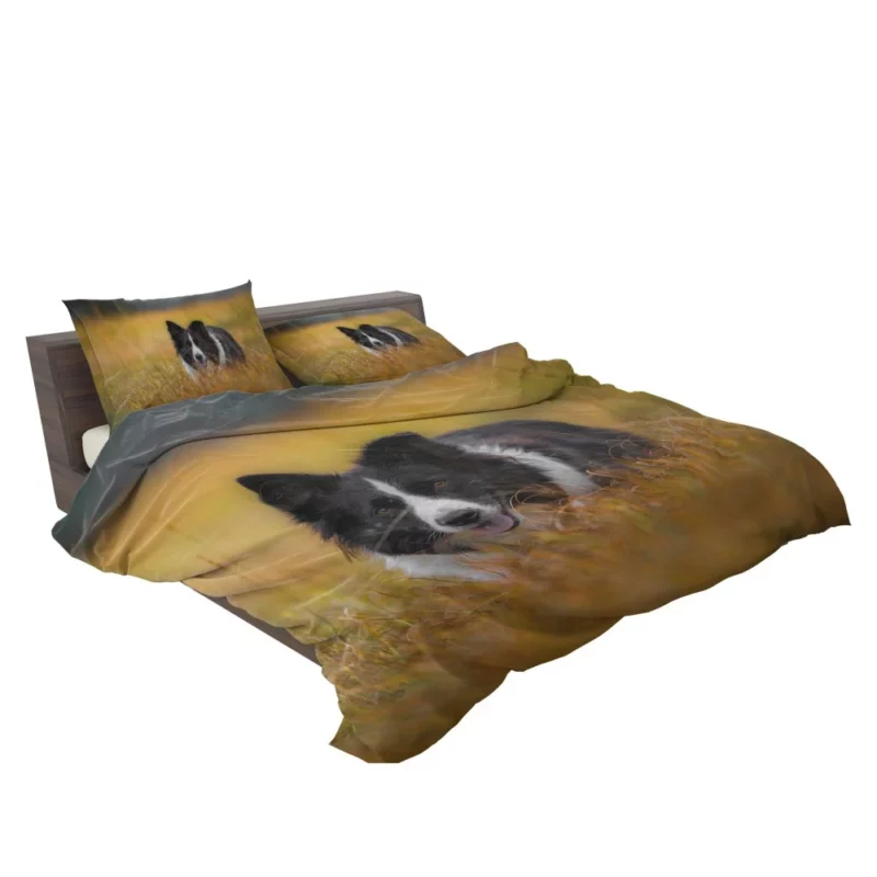 Border Collie Autumn Meadow Run Bedding Set 2