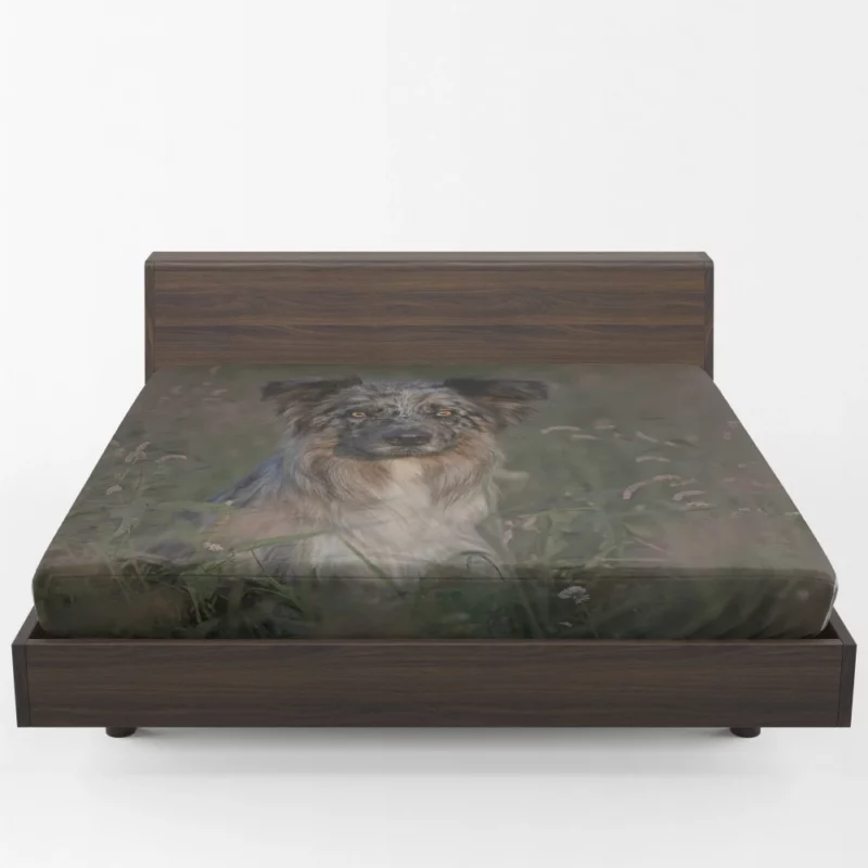 Border Collie Energetic Playfulness Fitted Sheet