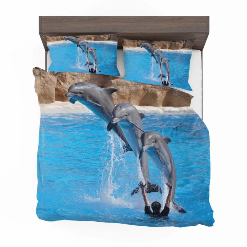 Bottlenose Dolphins Playful Dance Bedding Set 1