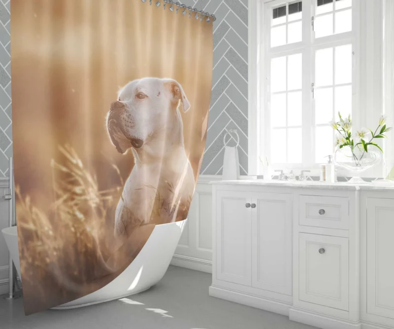 Boxer Playful Muzzle Canine Joy Shower Curtain 1