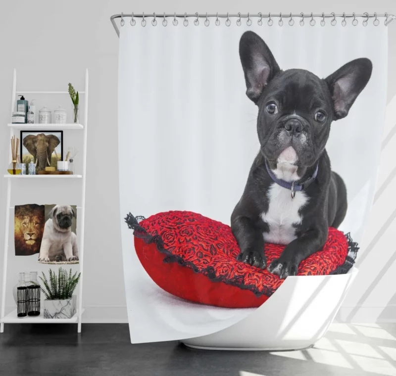 Bulldog Cozy Rest Cushioned Comfort Shower Curtain