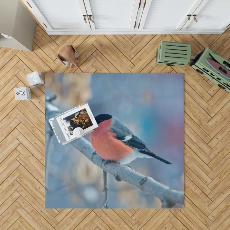 Bullfinch Winter Feast Berry Delight Rug