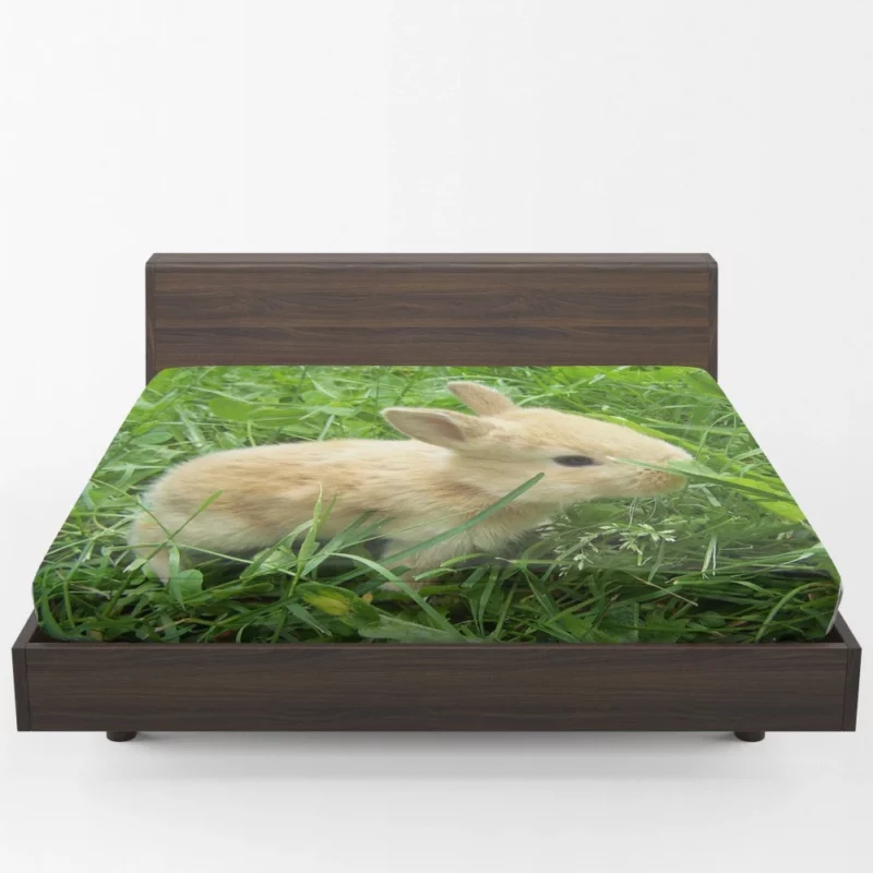 Bunny Meadow Adventure Whimsical Charm Fitted Sheet