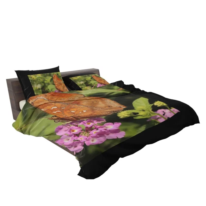 Butterfly Amidst Autumn Floral Beauty Bedding Set 2