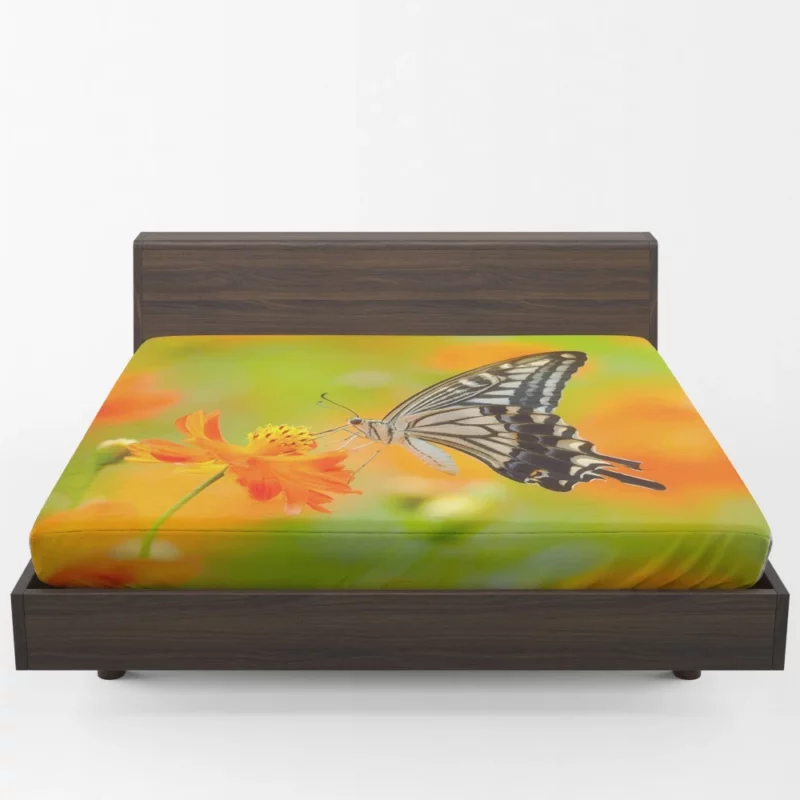 Butterfly Beauty Nature Grace Fitted Sheet