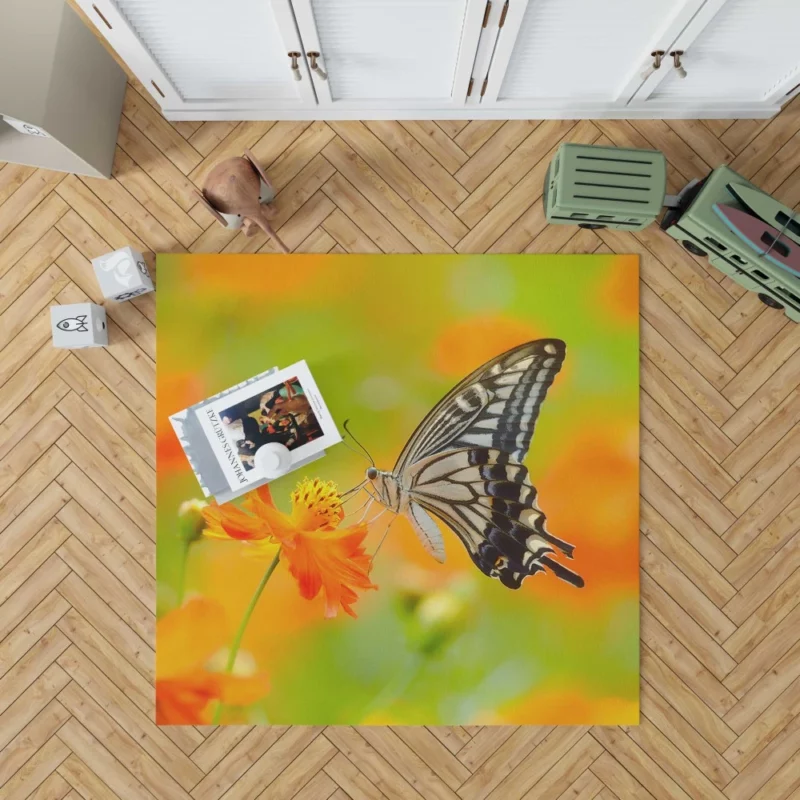 Butterfly Beauty Nature Grace Rug