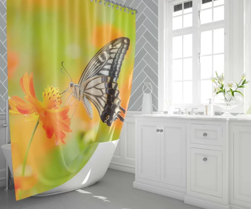 Butterfly Beauty Nature Grace Shower Curtain 1