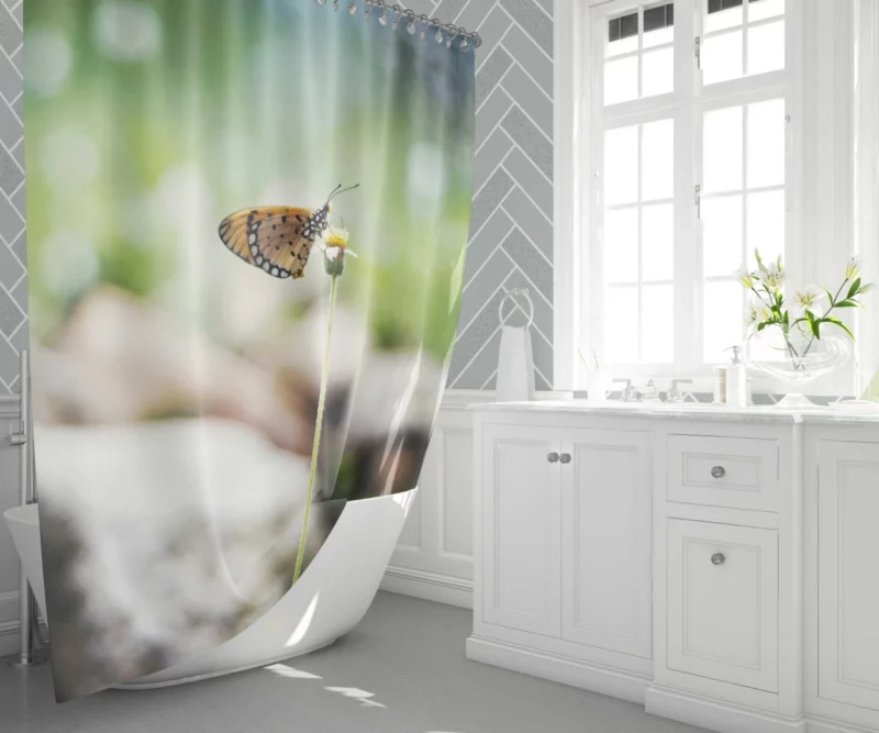 Butterfly Bokeh Beauty Insect Elegance Shower Curtain 1