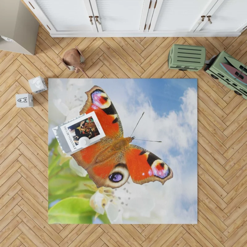 Butterfly Colorful Dance Nature Elegance Rug