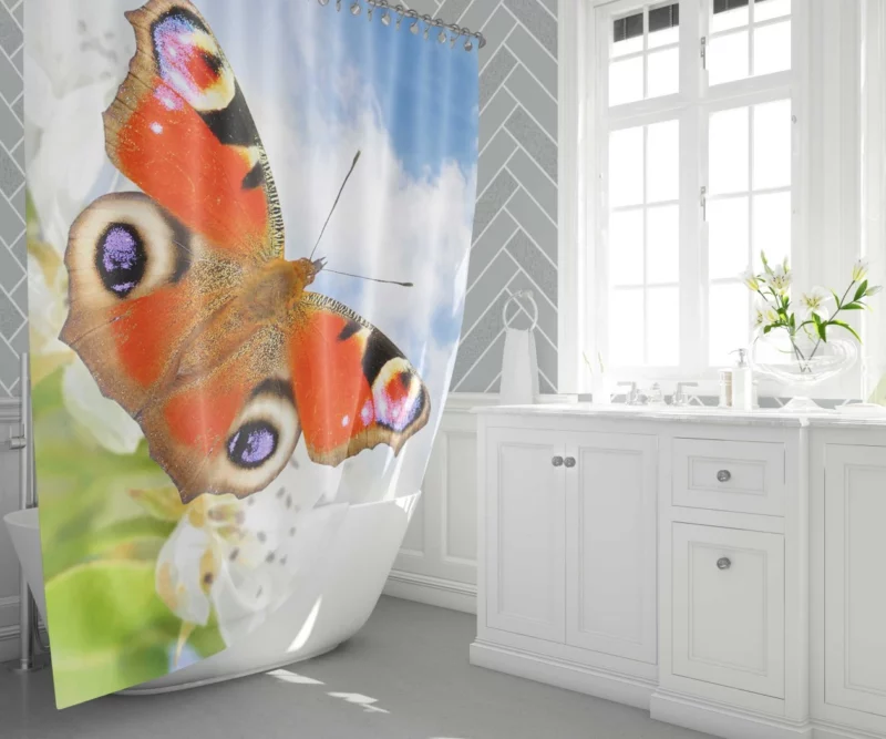 Butterfly Colorful Dance Nature Elegance Shower Curtain 1