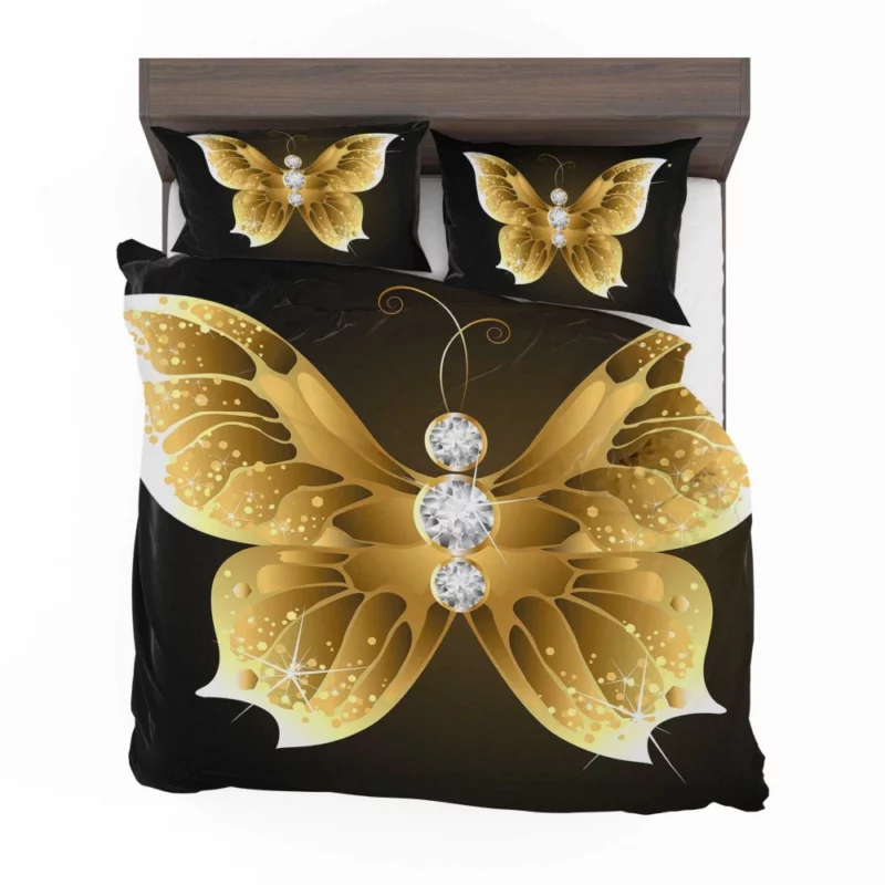 Butterfly Diamond Dance Nature Sparkle Bedding Set 1