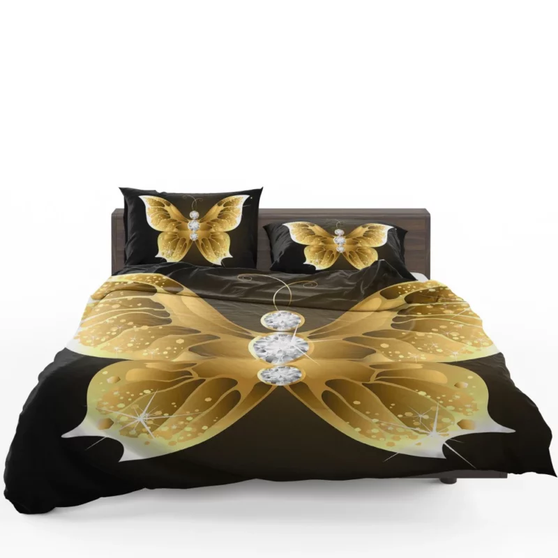 Butterfly Diamond Dance Nature Sparkle Bedding Set