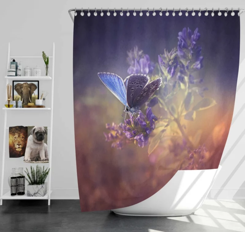 Butterfly Elegance Nature Artistry Shower Curtain