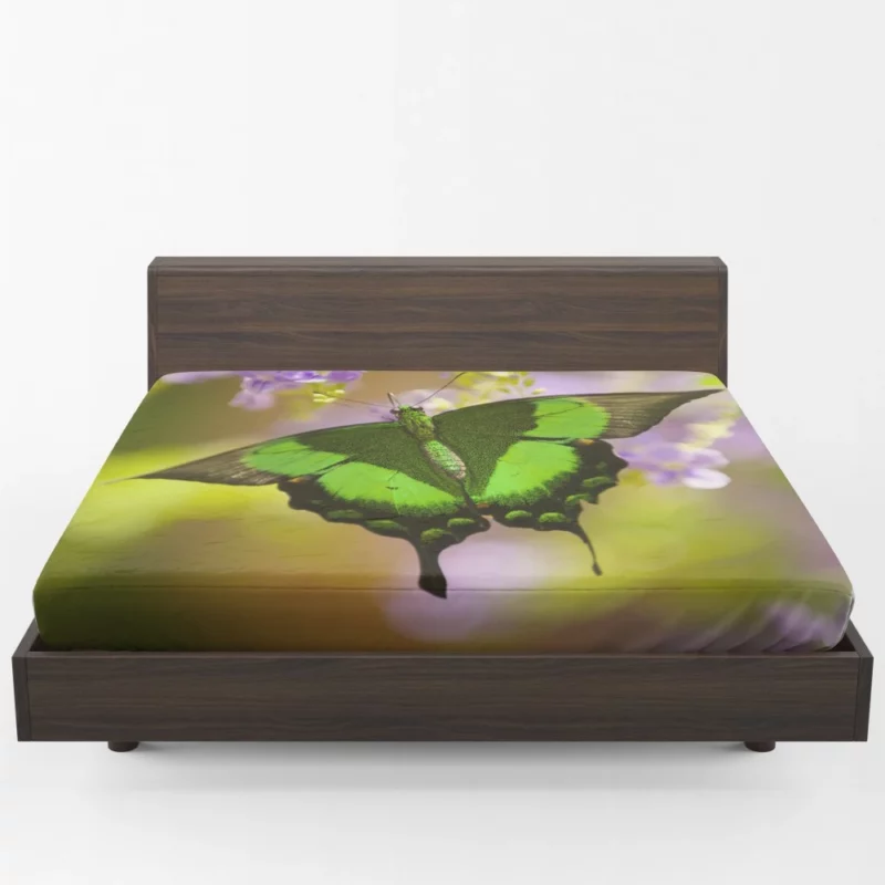 Butterfly Floral Dance Nature Beauty Fitted Sheet