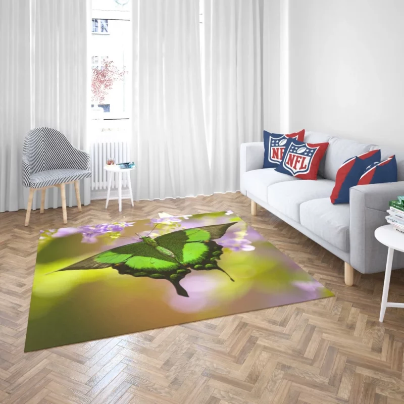 Butterfly Floral Dance Nature Beauty Rug 2