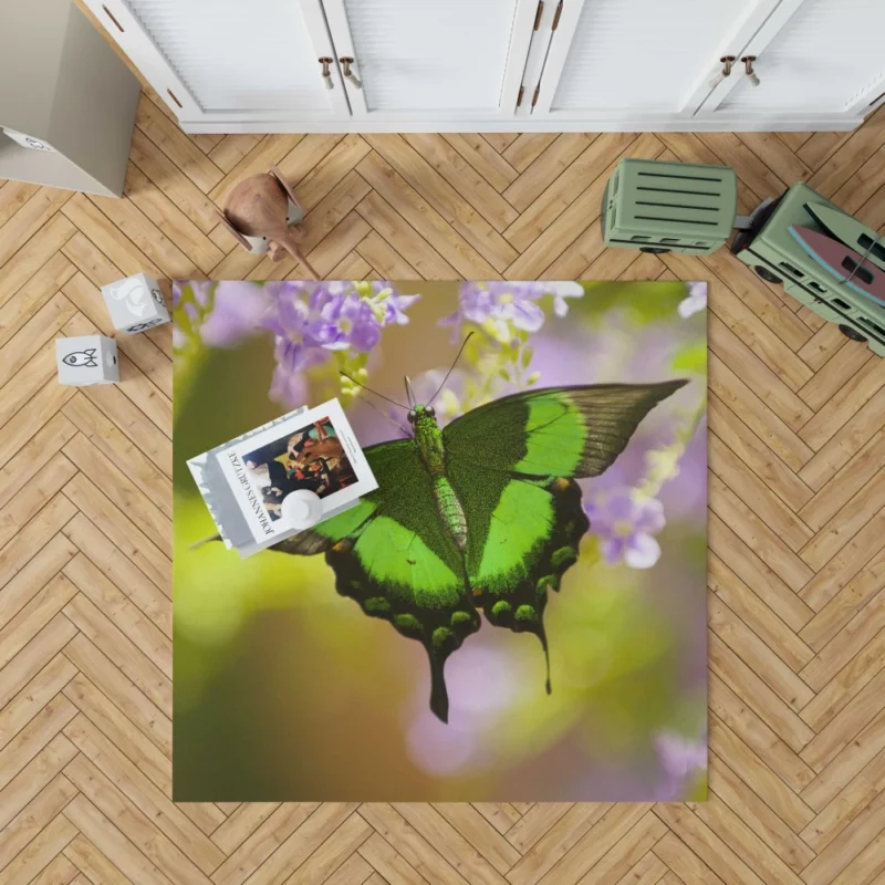 Butterfly Floral Dance Nature Beauty Rug