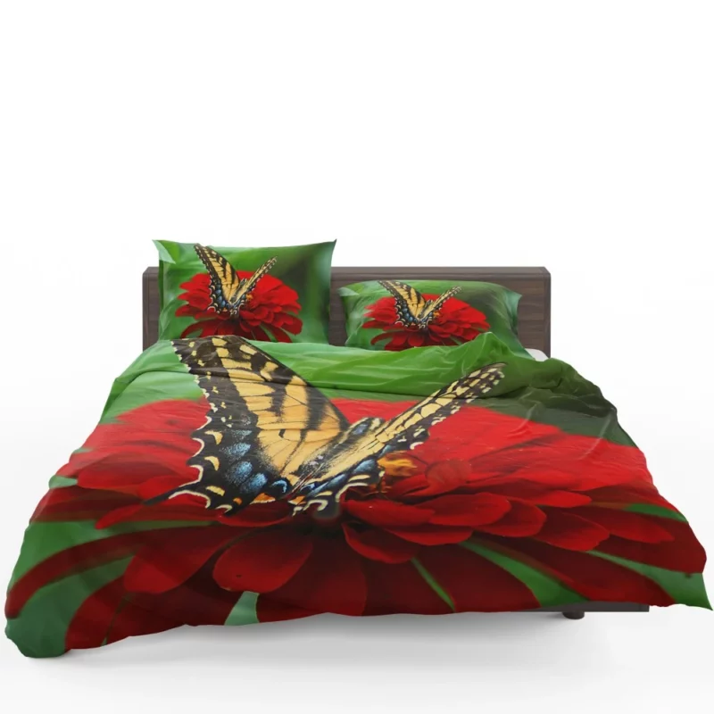 Butterfly Floral Dance Vibrant Elegance Bedding Set