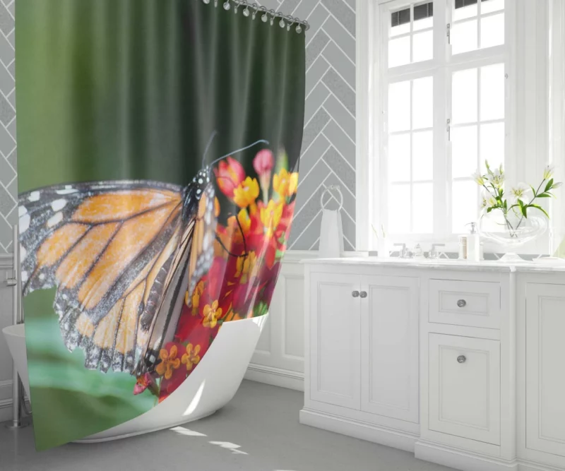 Butterfly Intricate Beauty in Macro Shower Curtain 1