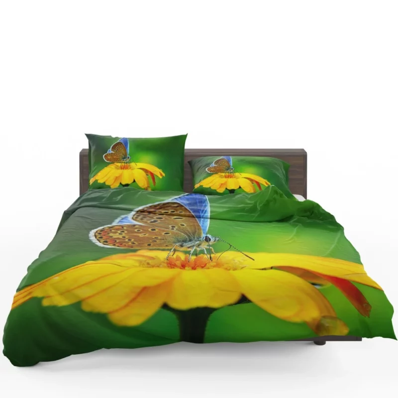 Butterfly Macro Elegance Floral Beauty Bedding Set