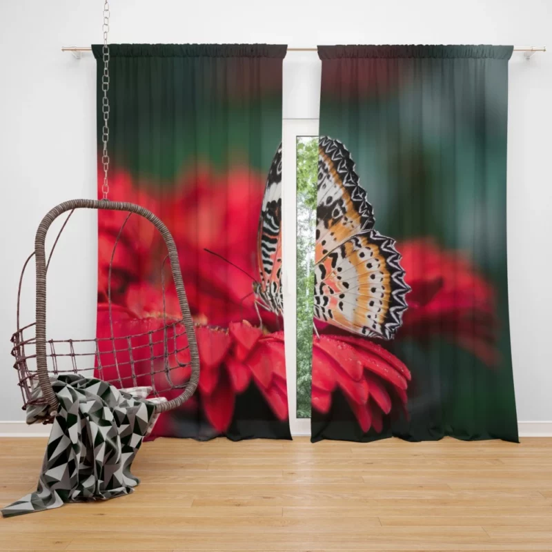 Butterfly Nectar Quest Floral Elegance Curtain