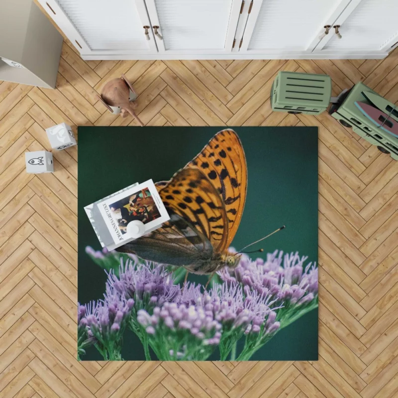 Butterfly and Blooms Rug