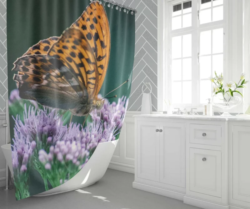 Butterfly and Blooms Shower Curtain 1