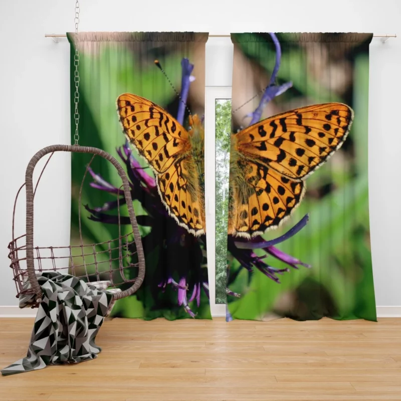 Butterfly on Blossom Delicate Elegance Curtain