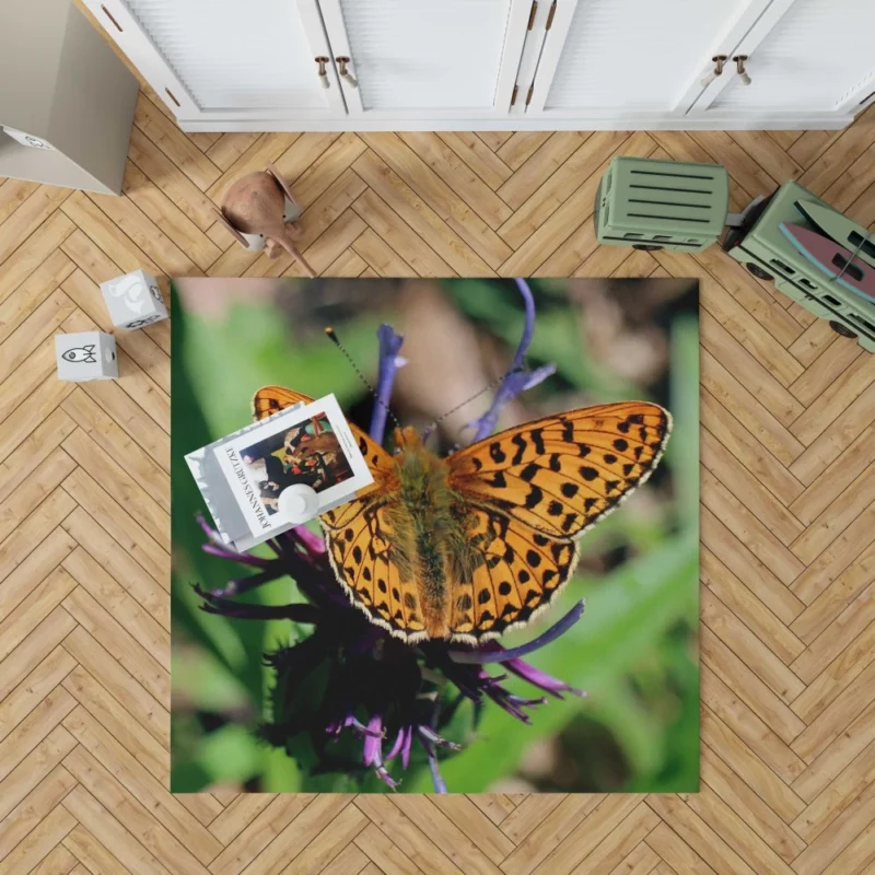 Butterfly on Blossom Delicate Elegance Rug