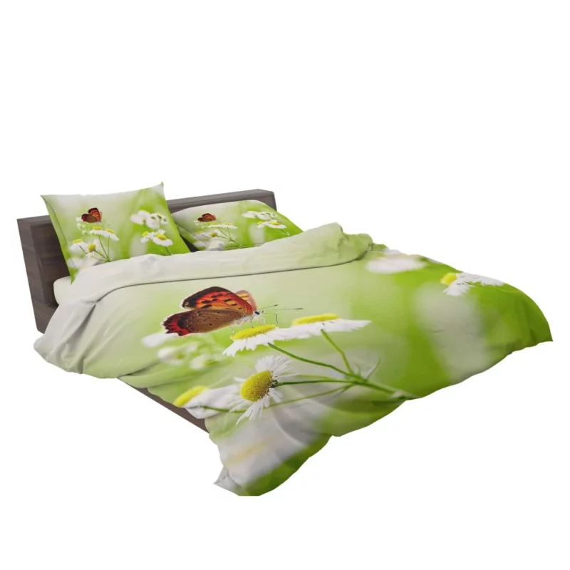 Butterfly on White Flower Delicate Elegance Bedding Set 2