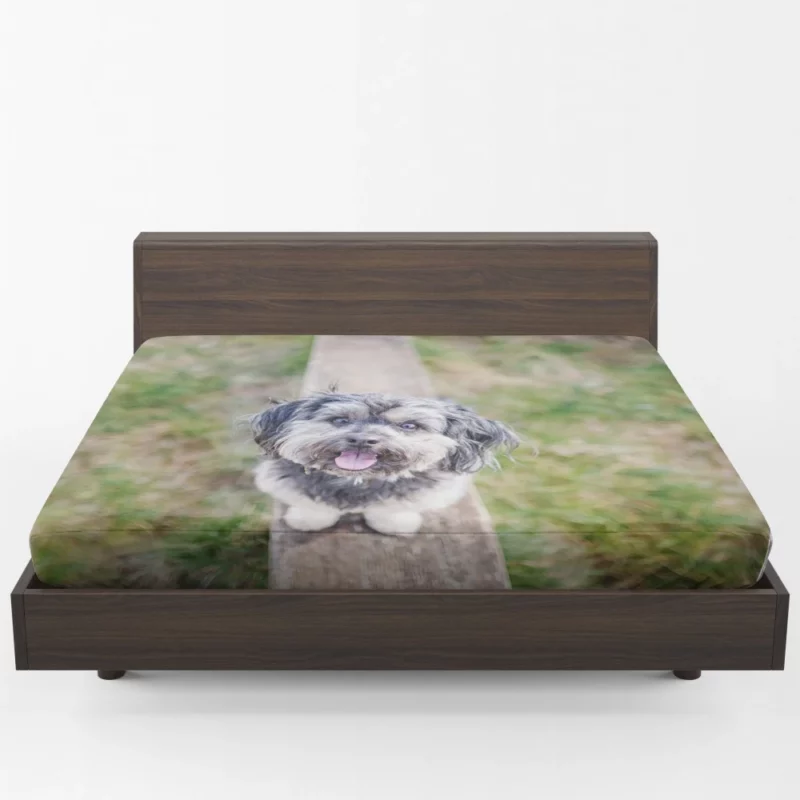 Canine Companion Furry Charisma Beloved Friend Fitted Sheet