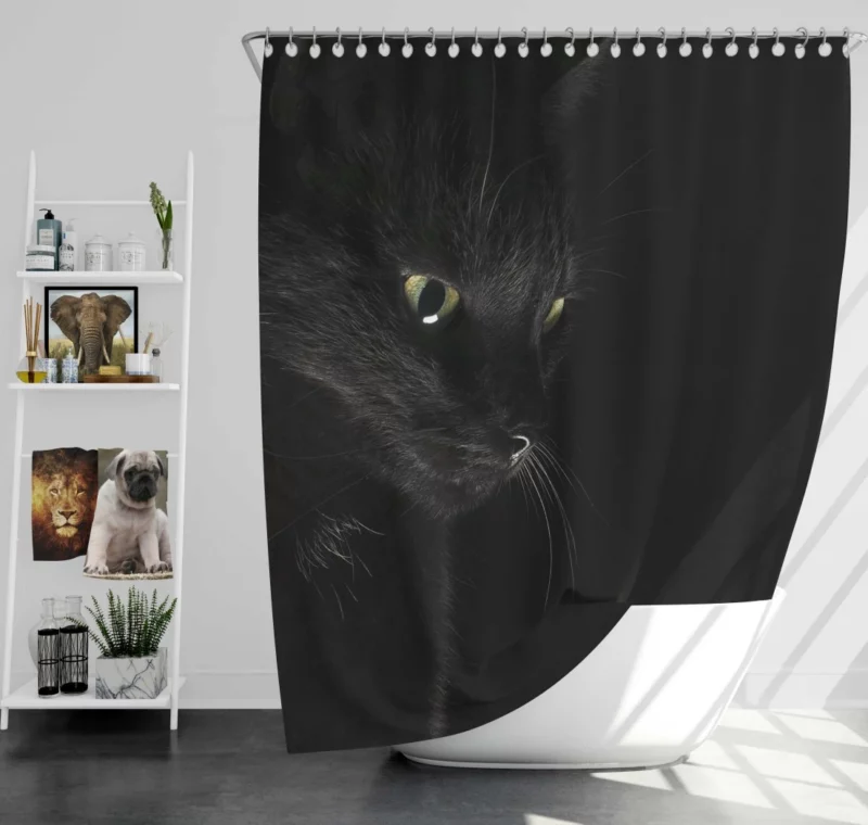 Captivating Cat Eye Feline Mystery Shower Curtain