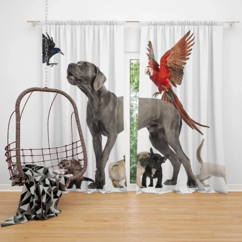 Captivating Pets Medley Furry Companions Curtain