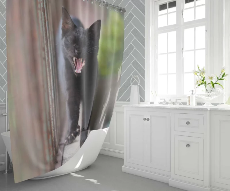 Cat Enigmatic Aura Shower Curtain 1