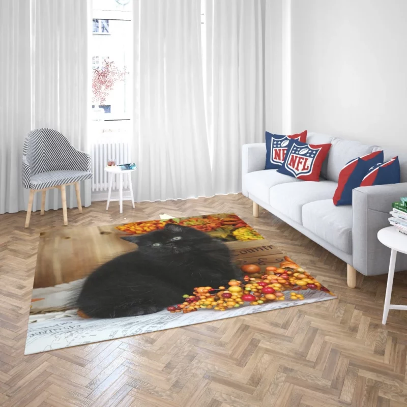 Cat Enigmatic Stare Feline Intrigue Rug 2